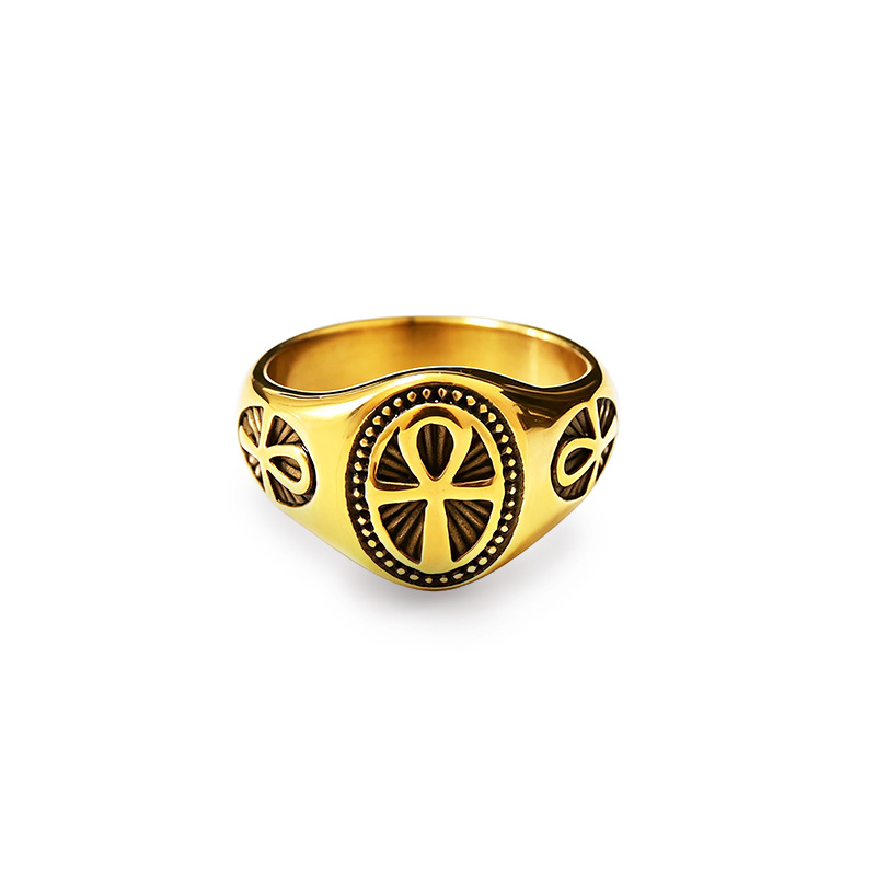 ANELLO CHEVALIER CON ANKH EGIZIO - MY2656C870