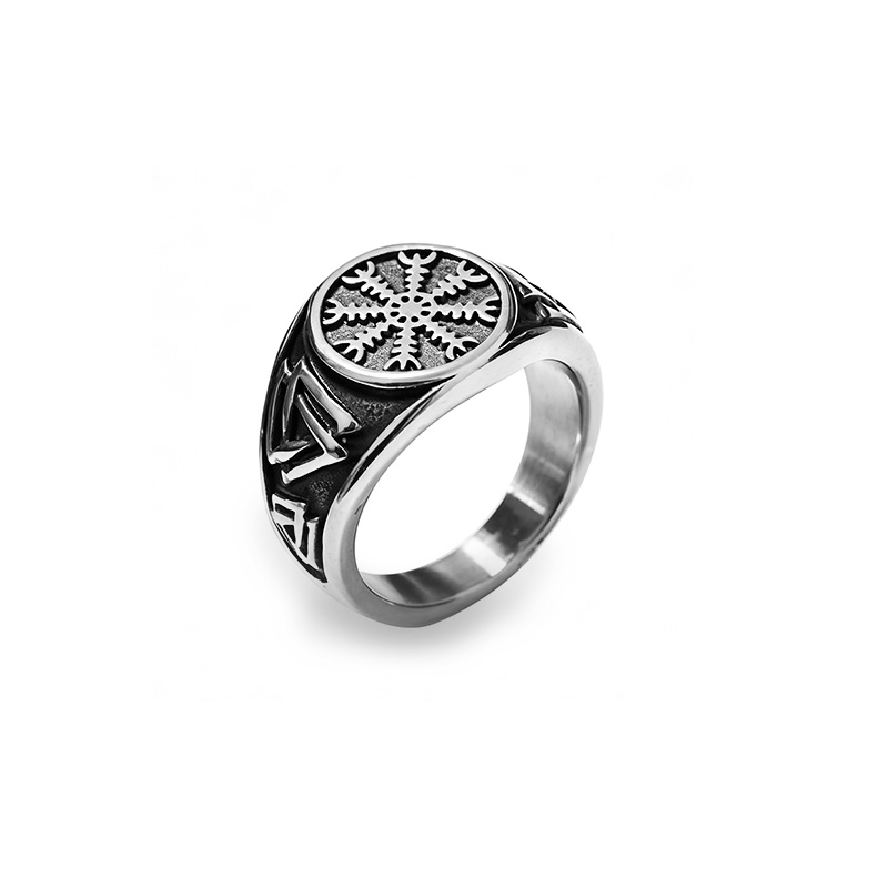ANELLO CHEVALIER CON SIMBOLO AEGISHJALMUR - MY2656C874