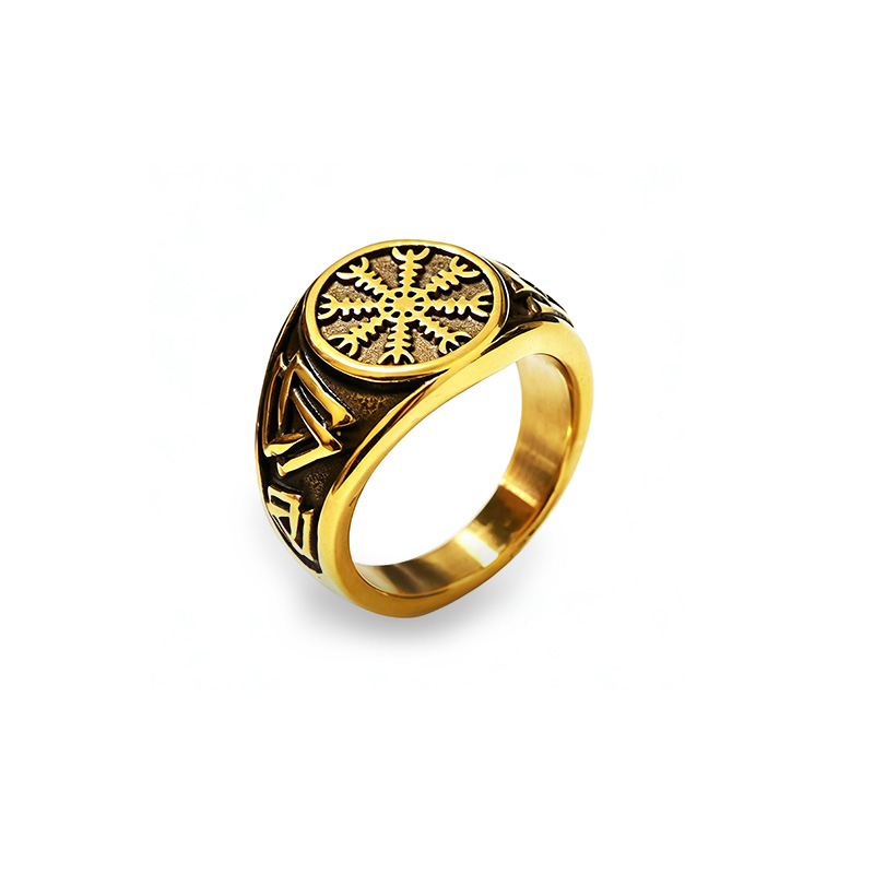 ANELLO CHEVALIER CON SIMBOLO AEGISHJALMUR - MY2656C874