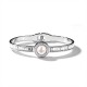 BRACCIALE RIGIDO A MOLLA CON PERLA TONDA CENTRALE E STRASS - DH25100B481