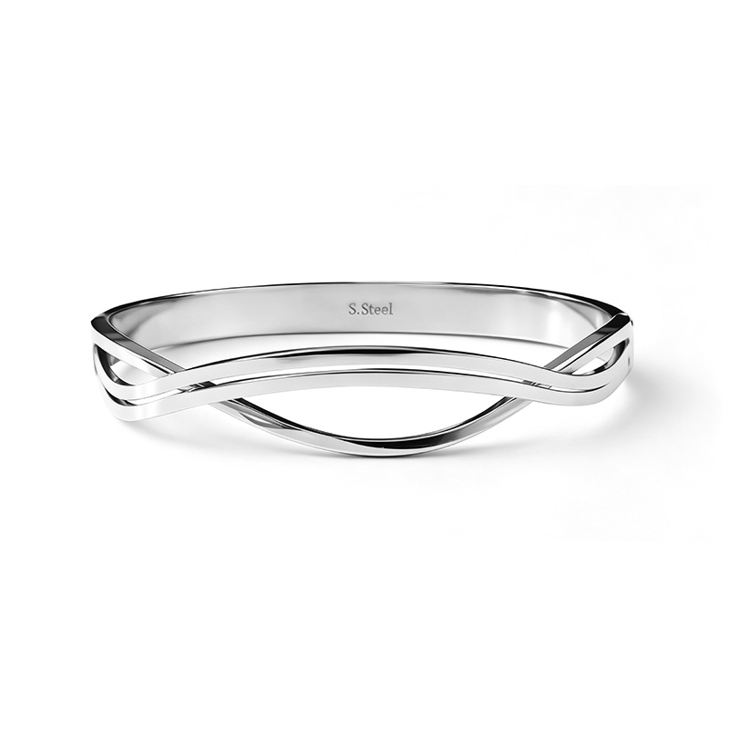 BRACCIALE RIGIDO LINEE INCROCIATE - DH2580B479