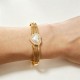 BRACCIALE RIGIDO A MOLLA CON PERLA A CUORE E STRASS - DH2584B480