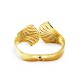 BRACCIALE RIGIDO A MOLLA CON FOGLIE TRAFORATE - DH2588B478