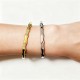 BRACCIALE RIGIDO EFFETTO BAMBÙ CON STRASS - DH2588B484