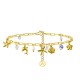 BRACCIALE A CATENA CON CHARMS MARINI E PERLINE COLORATE - FFJ25100C598