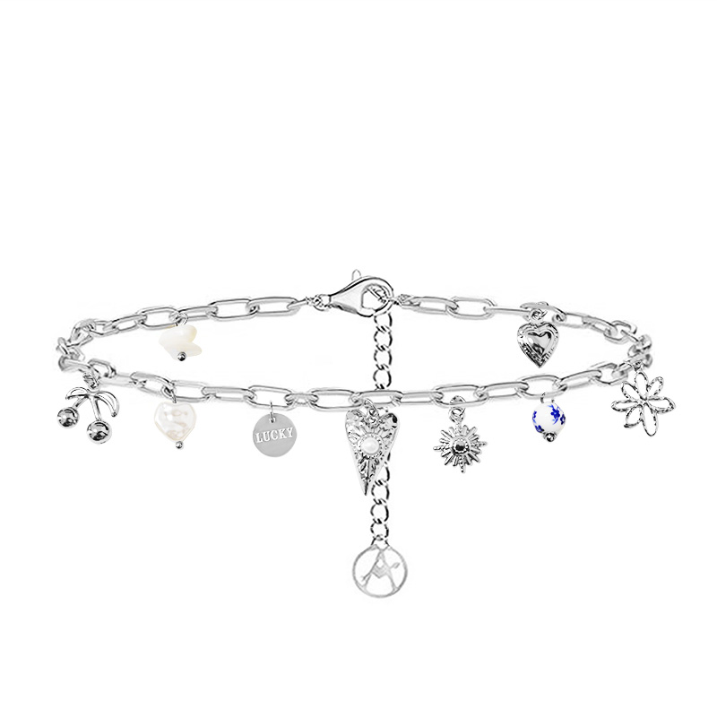 BRACCIALE A CATENA CON CHARMS MISTI - FFJ251024C606