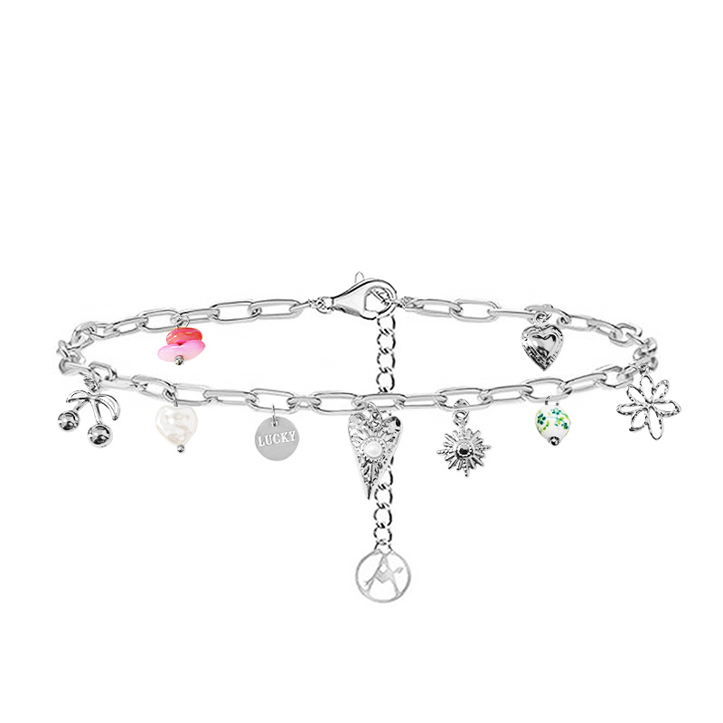 BRACCIALE A CATENA CON CHARMS MISTI - FFJ251024C606