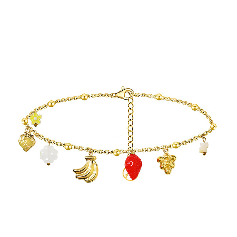 BRACCIALE A CATENA CON CHARMS FRUTTA - FFJ25624C608