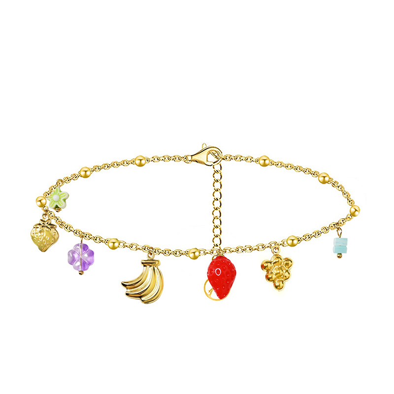 BRACCIALE A CATENA CON CHARMS FRUTTA - FFJ25624C608