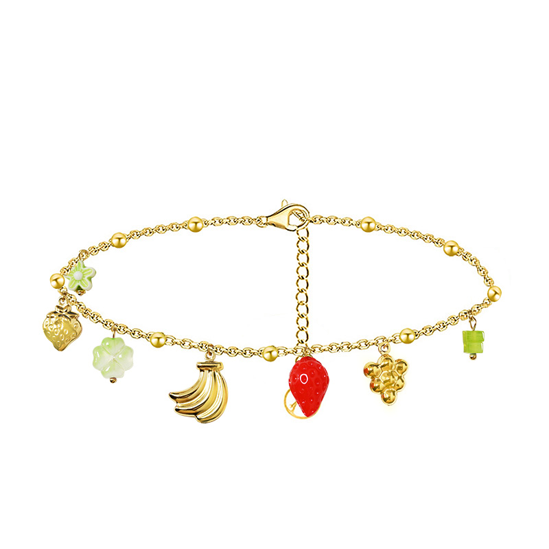 BRACCIALE A CATENA CON CHARMS FRUTTA - FFJ25624C608