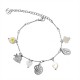 BRACCIALE A CATENA CON CHARMS MARINI E PERLINE COLORATE - FFJ2568C614