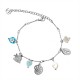 BRACCIALE A CATENA CON CHARMS MARINI E PERLINE COLORATE - FFJ2568C614