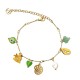 BRACCIALE A CATENA CON CHARMS MARINI E PERLINE COLORATE - FFJ2568C614