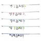 BRACCIALE DI PERLINE COLORATE E CHARMS NATURALI - FFJ25784C616