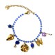 BRACCIALE DI PERLINE COLORATE E CHARMS NATURALI - FFJ25784C616