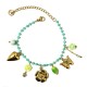 BRACCIALE DI PERLINE COLORATE E CHARMS NATURALI - FFJ25784C616