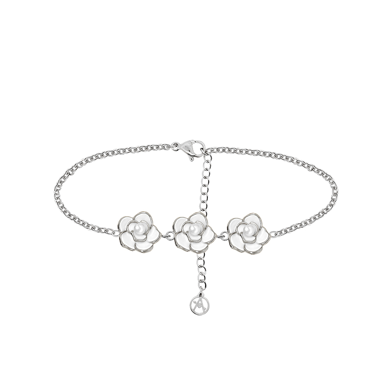 BRACCIALE CON TRE FIORI SMALTATI - FFJ25784C624