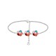 BRACCIALE CON TRE FIORI SMALTATI - FFJ25784C624