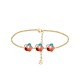 BRACCIALE CON TRE FIORI SMALTATI - FFJ25784C624