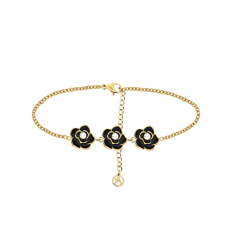 BRACCIALE CON TRE FIORI SMALTATI - FFJ25784C624