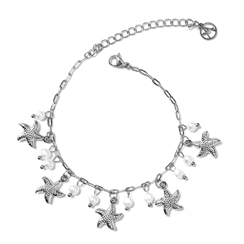 BRACCIALE CON CHARMS A STELLA MARINA E PERLE - FFJ2584C596