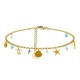 BRACCIALE A CATENA CON CHARMS MARINI E PERLINE COLORATE - FFJ25864C612