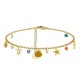 BRACCIALE A CATENA CON CHARMS MARINI E PERLINE COLORATE - FFJ25864C612