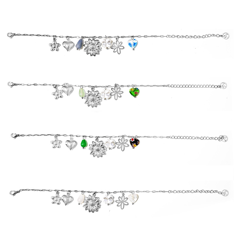 BRACCIALE A CATENA CON CHARMS FLOREALI - FFJ2592C600