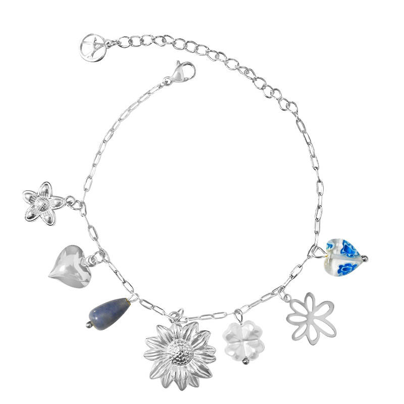 BRACCIALE A CATENA CON CHARMS FLOREALI - FFJ2592C600