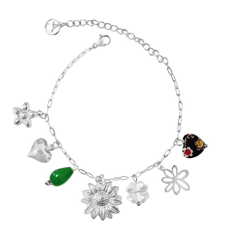 BRACCIALE A CATENA CON CHARMS FLOREALI - FFJ2592C600