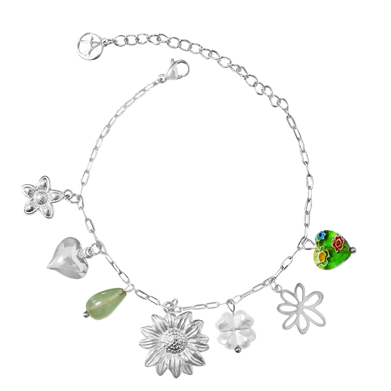 BRACCIALE A CATENA CON CHARMS FLOREALI - FFJ2592C600