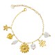 BRACCIALE A CATENA CON CHARMS FLOREALI - FFJ2592C600