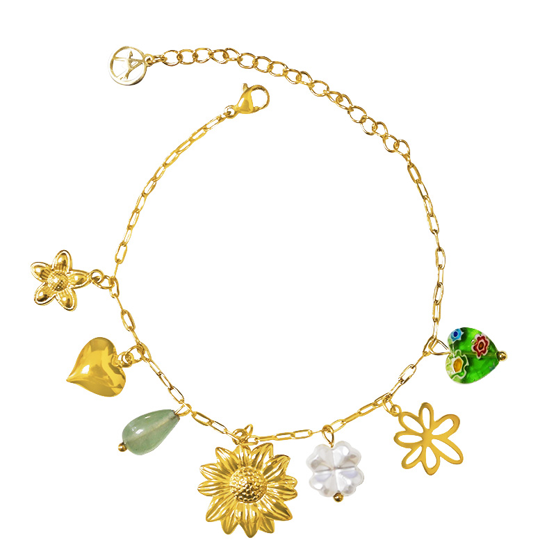 BRACCIALE A CATENA CON CHARMS FLOREALI - FFJ2592C600