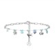 BRACCIALE A CATENA CON PERLINE COLORATE E CHARMS NATURALI - FFJ25944C610