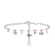 BRACCIALE A CATENA CON PERLINE COLORATE E CHARMS NATURALI - FFJ25944C610