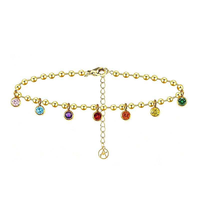 BRACCIALE CATENA A SFERE CON CHARM PUNTI LUCE - FFJ2664C840