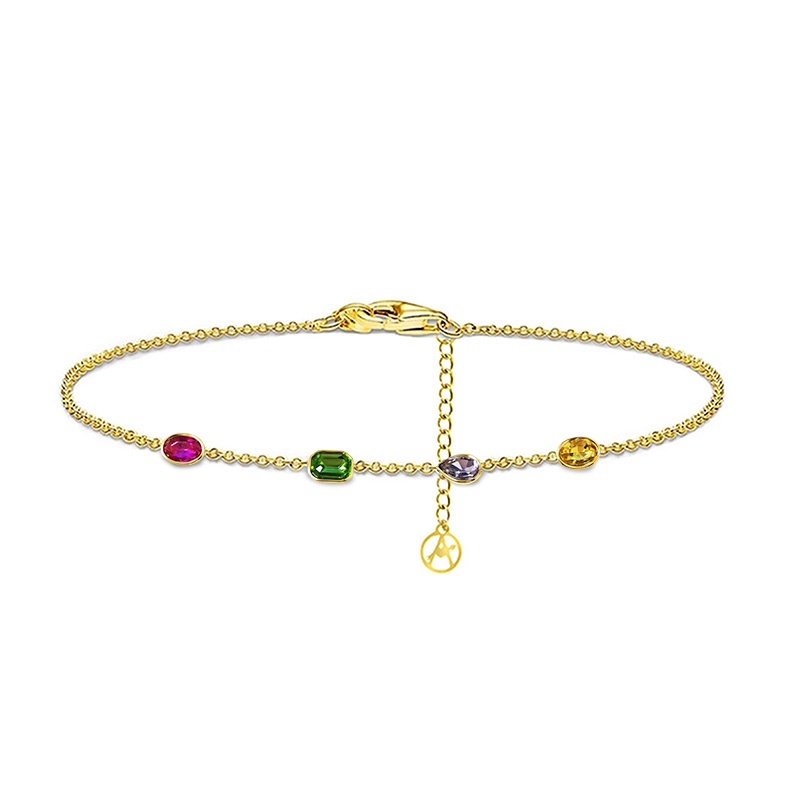 BRACCIALE CON ZIRCONI MULTITAGLIO COLORATI - FFJ2676C842