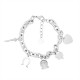BRACCIALE A CATENA CON CHARMS PORTAFORTUNA - FJ2488B633