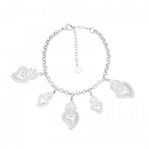 BRACCIALE A CATENA CON CHARMS CUORE SACRO - FJ2496B736