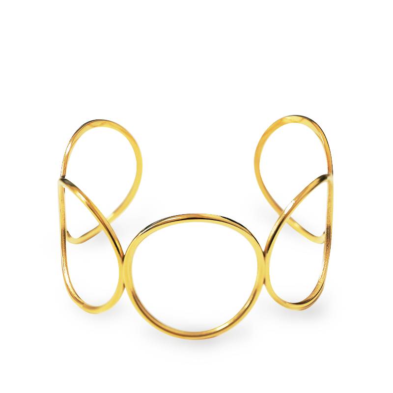 BRACCIALE SEMIRIGIDO APERTO REGOLABILE CAVO - FJ2580B