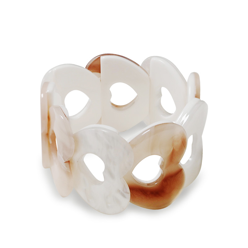 BRACCIALE ELASTICO CUORE IN ACRILICO - FT2480B995