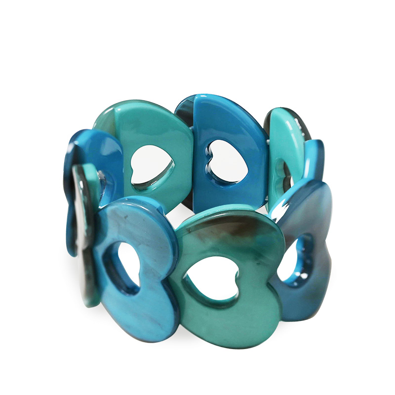 BRACCIALE ELASTICO CUORE IN ACRILICO - FT2480B995