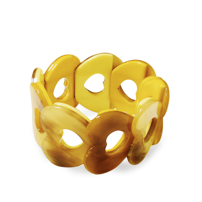 BRACCIALE ELASTICO CUORE IN ACRILICO - FT2480B995