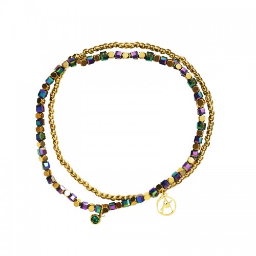 SET DI 2 BRACCIALI ELASTICI CON PERLINE - GD251024B914