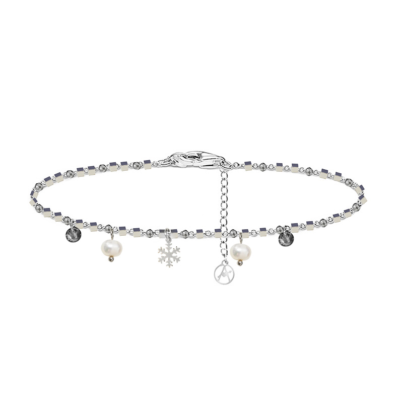 BRACCIALE DI PERLINE CON CIONDOLI FIOCCO DI NEVE & PERLA E ZIRCONE - JN21924116D11 BRACCIALE DI PERLINE CON CIONDOLI FIOCCO DI NEVE & PERLA E ZIRCONE - JN21924116D11