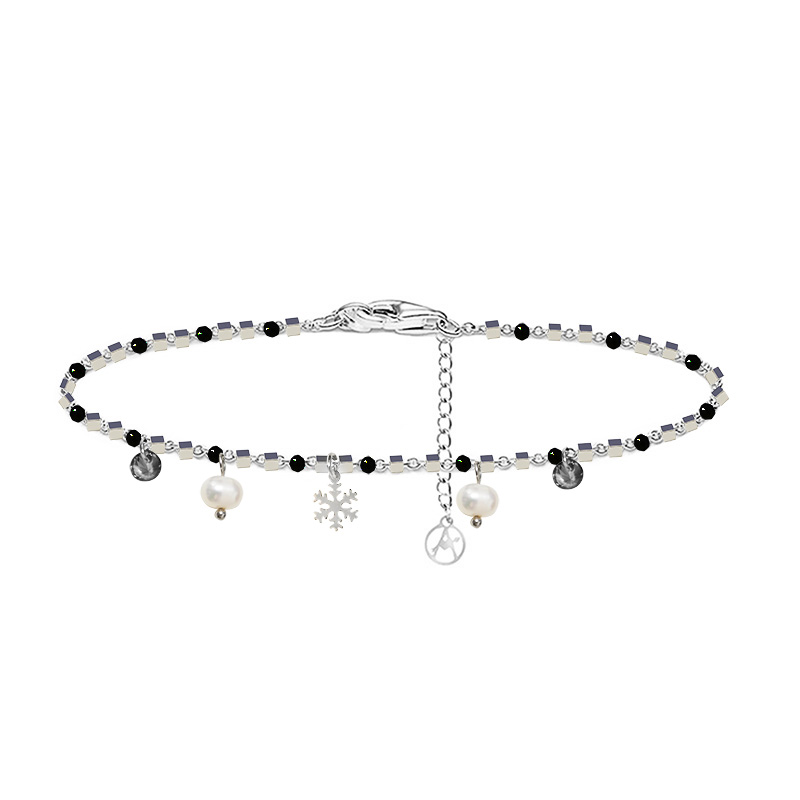 BRACCIALE DI PERLINE CON CIONDOLI FIOCCO DI NEVE & PERLA E ZIRCONE - JN21924116D11 BRACCIALE DI PERLINE CON CIONDOLI FIOCCO DI NEVE & PERLA E ZIRCONE - JN21924116D11