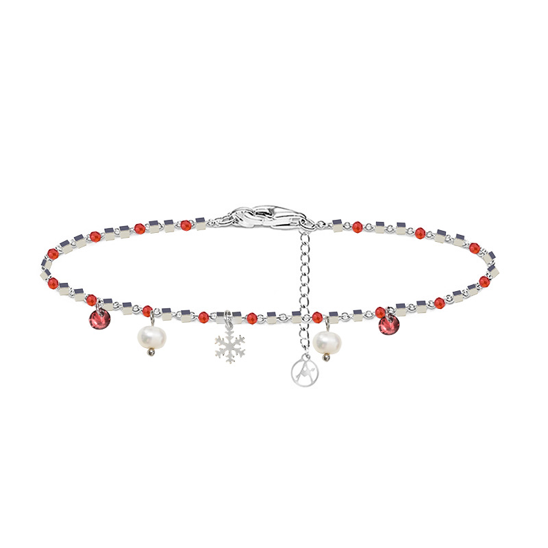 BRACCIALE DI PERLINE CON CIONDOLI FIOCCO DI NEVE & PERLA E ZIRCONE - JN21924116D11 BRACCIALE DI PERLINE CON CIONDOLI FIOCCO DI NEVE & PERLA E ZIRCONE - JN21924116D11
