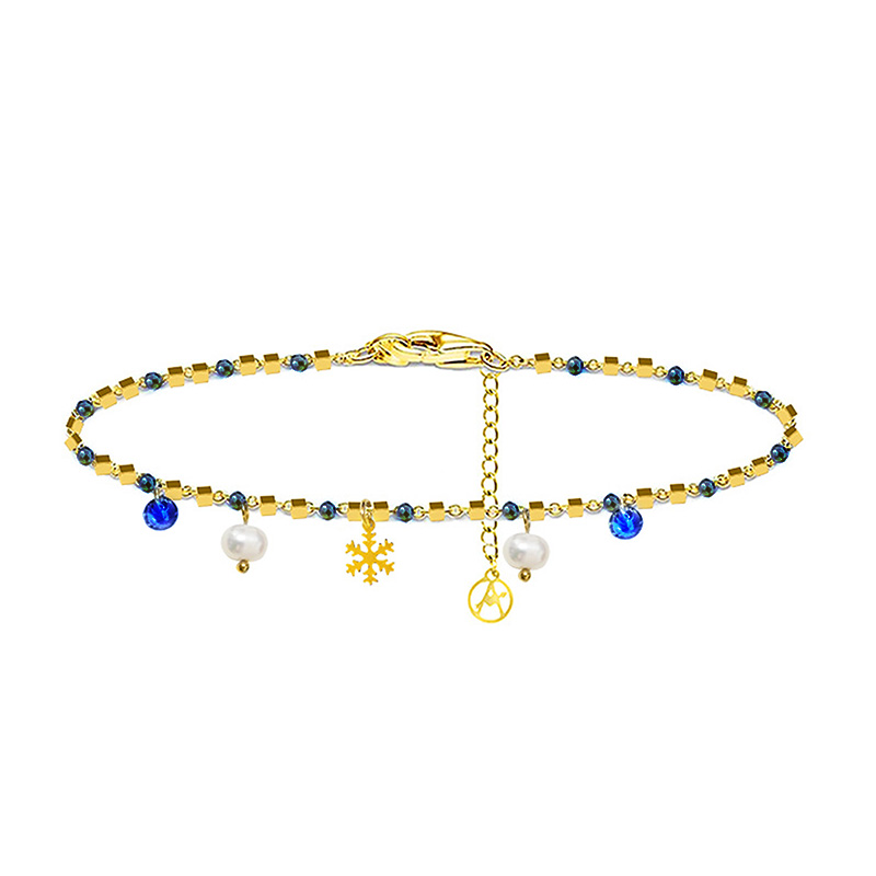 BRACCIALE DI PERLINE CON CIONDOLI FIOCCO DI NEVE & PERLA E ZIRCONE - JN21924116D11 BRACCIALE DI PERLINE CON CIONDOLI FIOCCO DI NEVE & PERLA E ZIRCONE - JN21924116D11