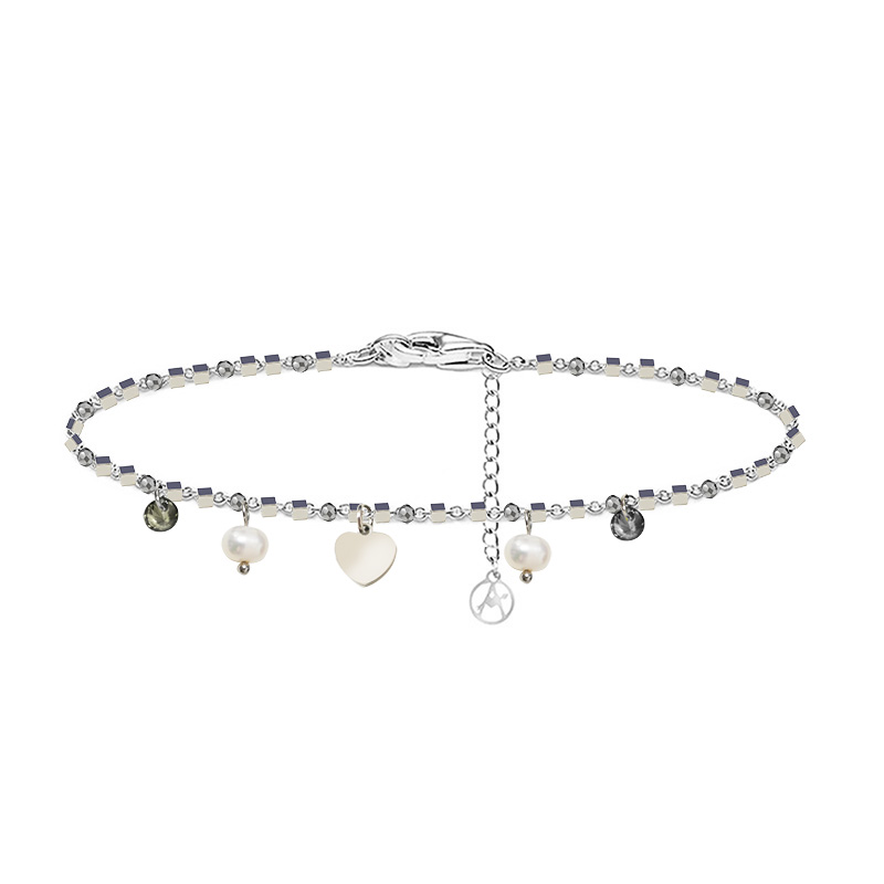 BRACCIALE DI PERLINE CON CIONDOLI CUORE & PERLA E ZIRCONE - JN21924116D12 BRACCIALE DI PERLINE CON CIONDOLI CUORE & PERLA E ZIRCONE - JN21924116D12