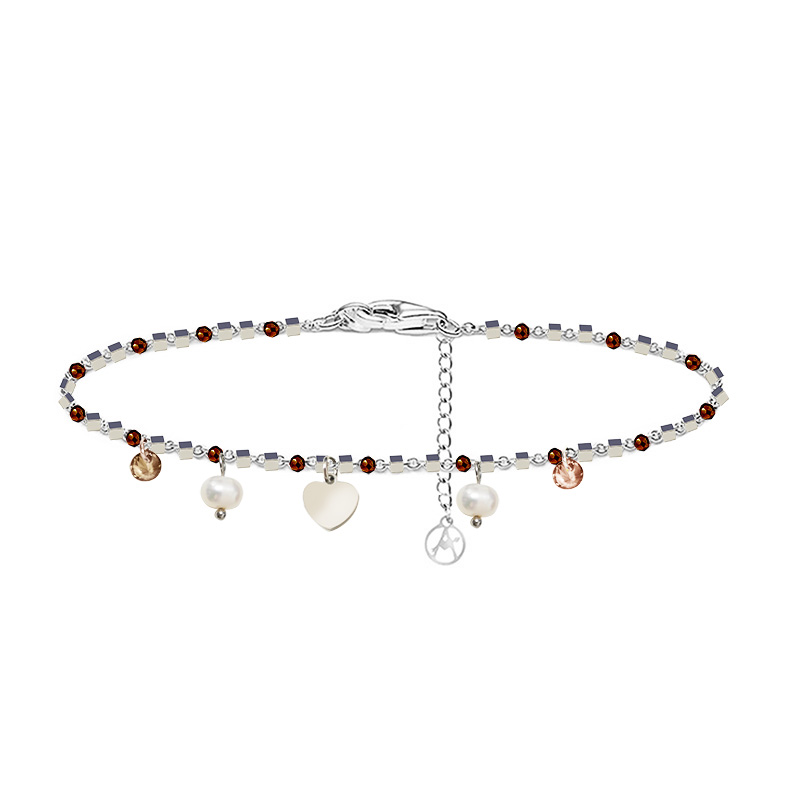 BRACCIALE DI PERLINE CON CIONDOLI CUORE & PERLA E ZIRCONE - JN21924116D12 BRACCIALE DI PERLINE CON CIONDOLI CUORE & PERLA E ZIRCONE - JN21924116D12